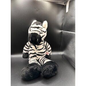Zebra Plush Nici by Enesco Wild 14" Stuffed Animal Germany Weighted Vtg RARE